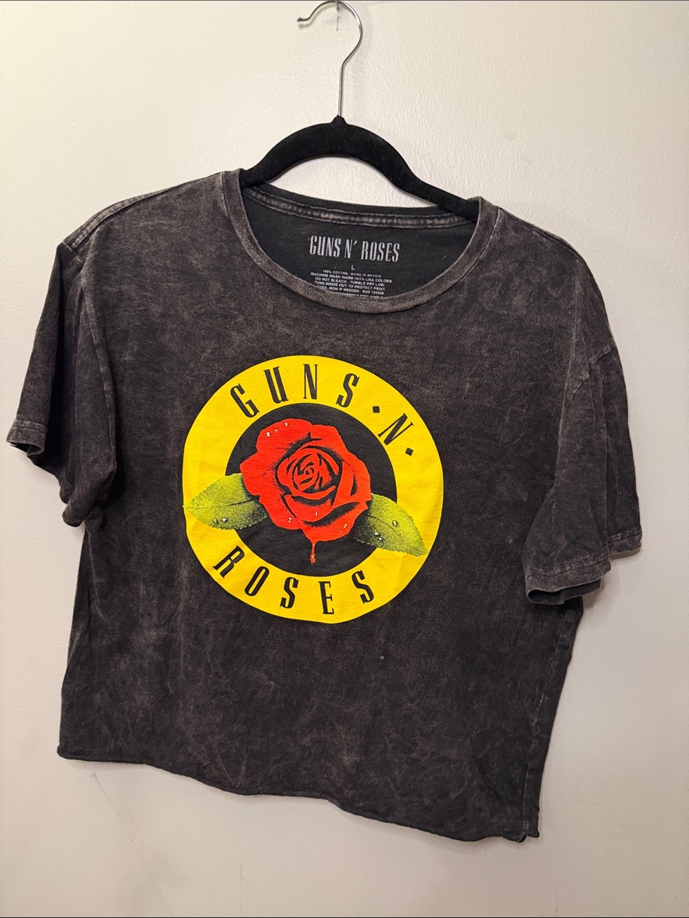 Black Graphic Tee with Yellow Logo